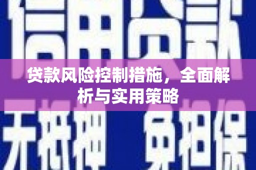 水富贷款风险控制措施，全面解析与实用策略