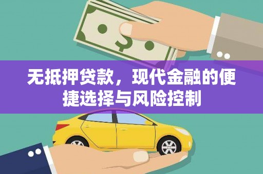 任丘无抵押贷款，现代金融的便捷选择与风险控制