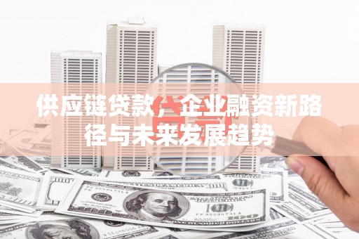 偃师供应链贷款，企业融资新路径与未来发展趋势