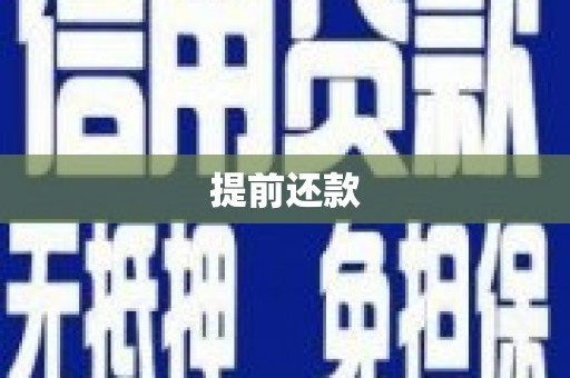 正蓝旗提前还款
