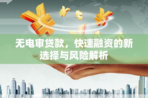 裕安无电审贷款，快速融资的新选择与风险解析