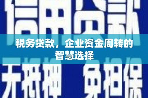 沁县税务贷款，企业资金周转的智慧选择