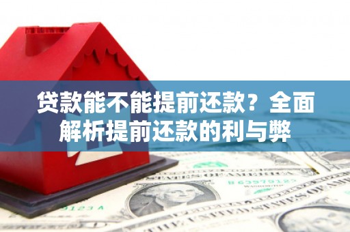 云浮贷款能不能提前还款？全面解析提前还款的利与弊