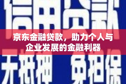 嘉荫京东金融贷款，助力个人与企业发展的金融利器