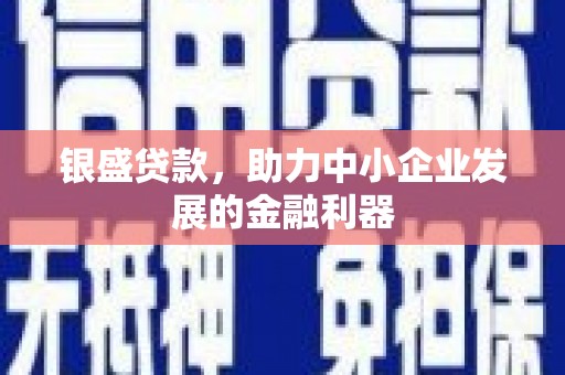 屯溪银盛贷款，助力中小企业发展的金融利器