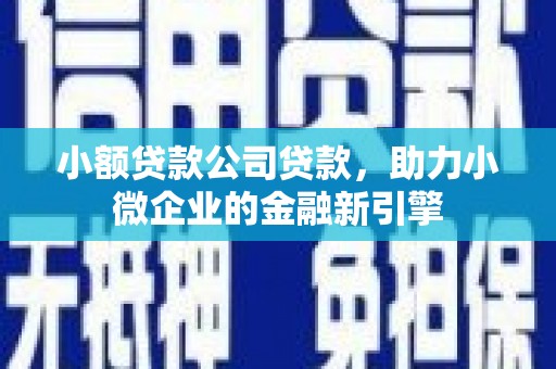 常山小额贷款公司贷款，助力小微企业的金融新引擎