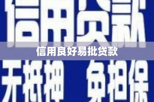 池上信用良好易批贷款